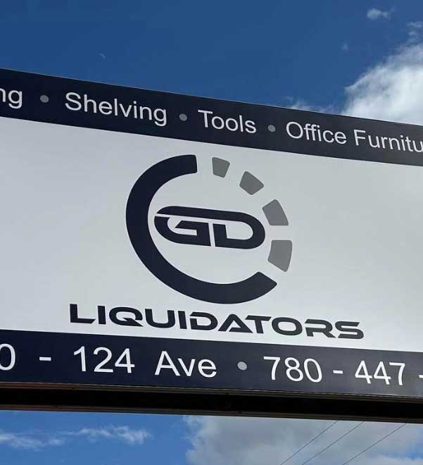GD Liquidators Sign Board